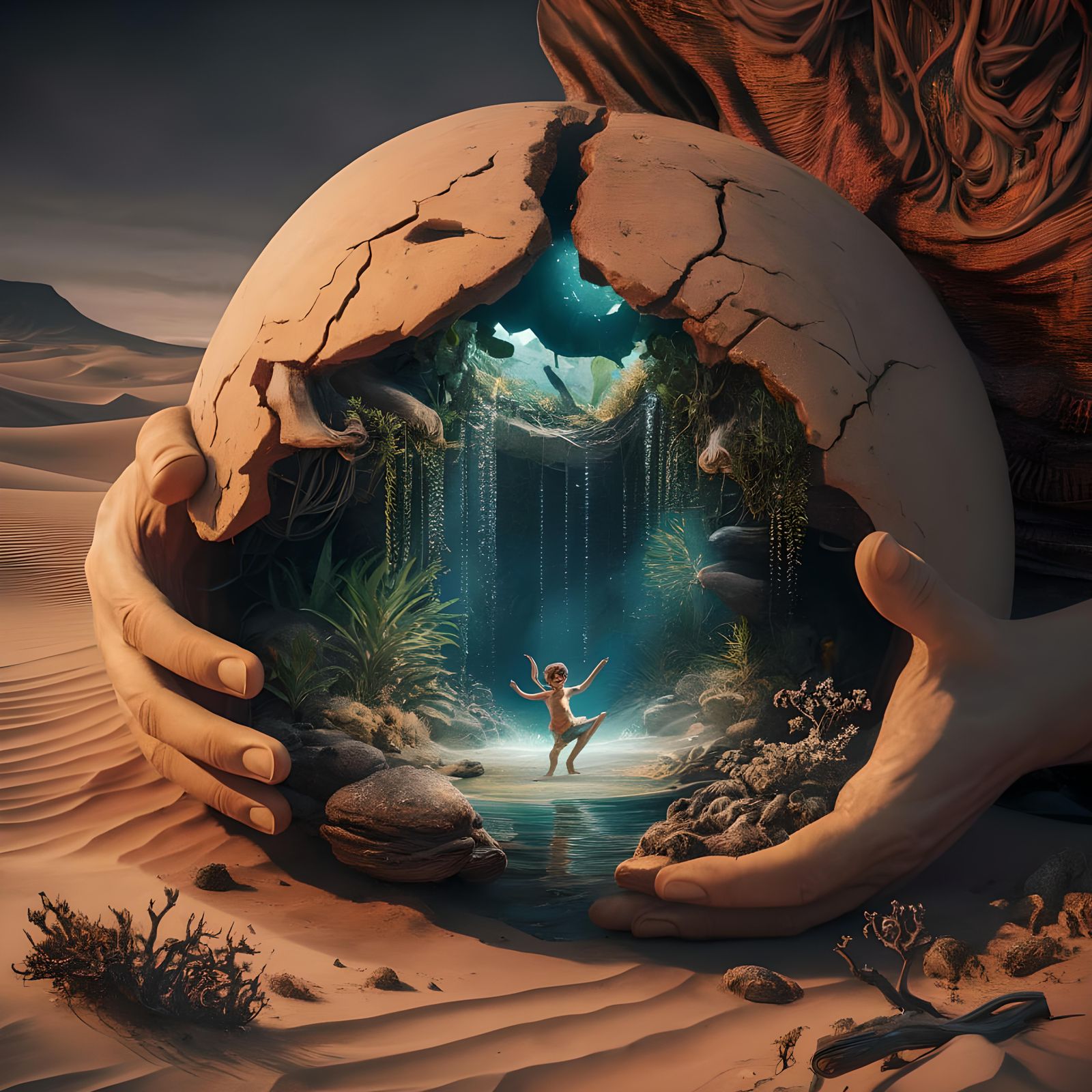 Desert Oasis Concept Art in Unreal Engine 5