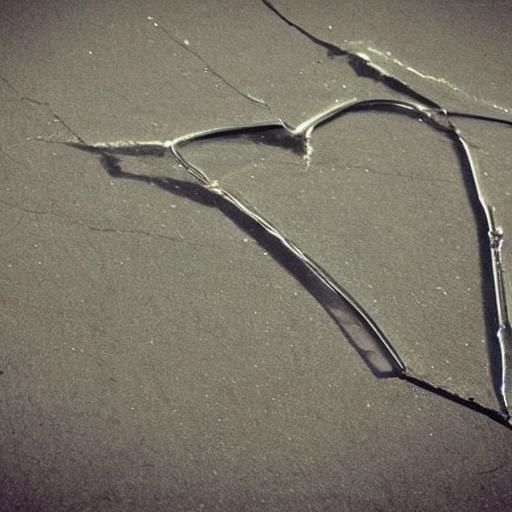 Shattered Glass Heart Encapsulates Loneliness