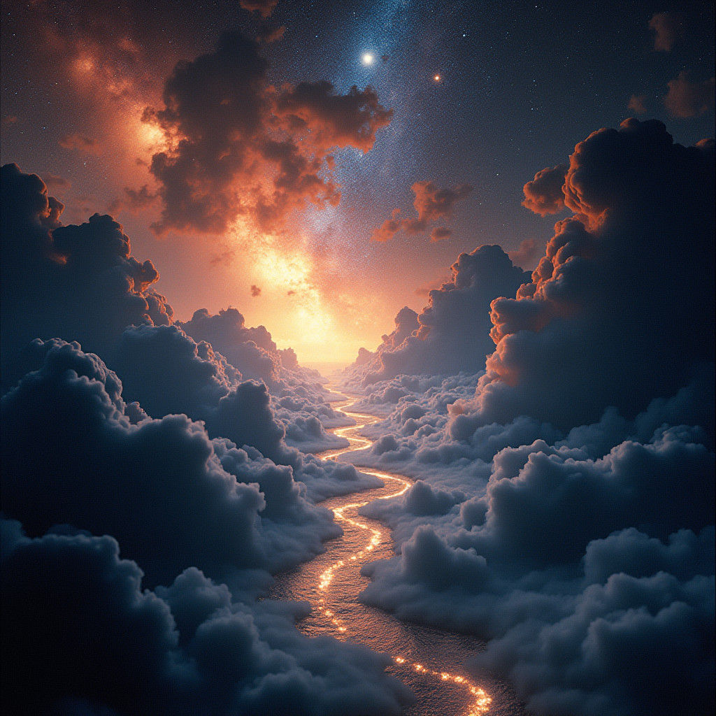 Cosmic River of Stars and Nebulae