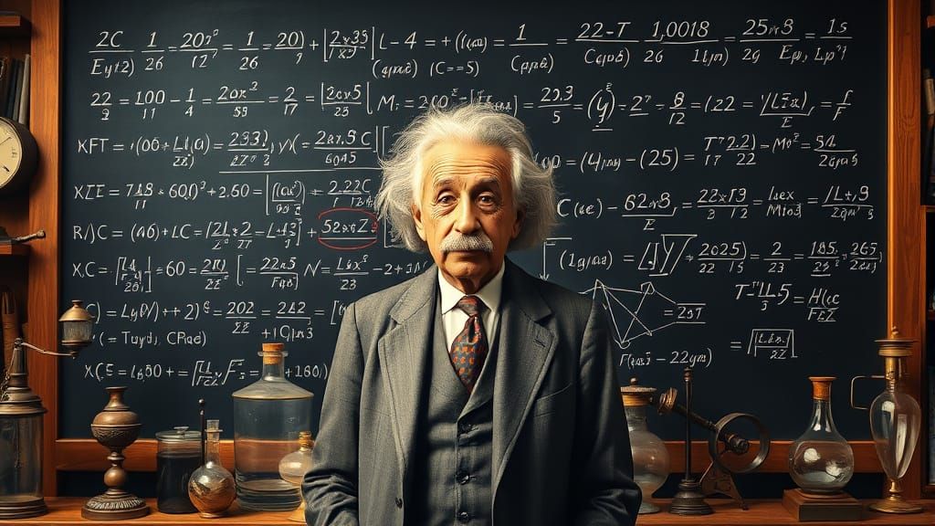 Einstein in Surrealist Dreamscape by Dali