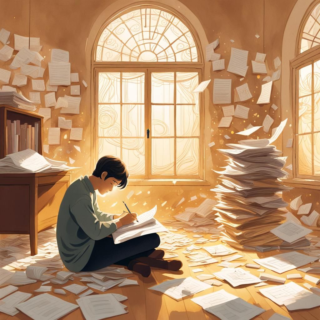 Serene Mindfulness in Digital Art