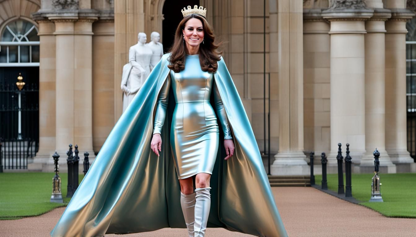 Empress of England in Latex Gown
