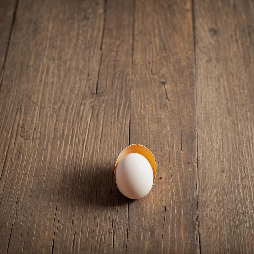 Macro Photo of Single Egg with Bokeh