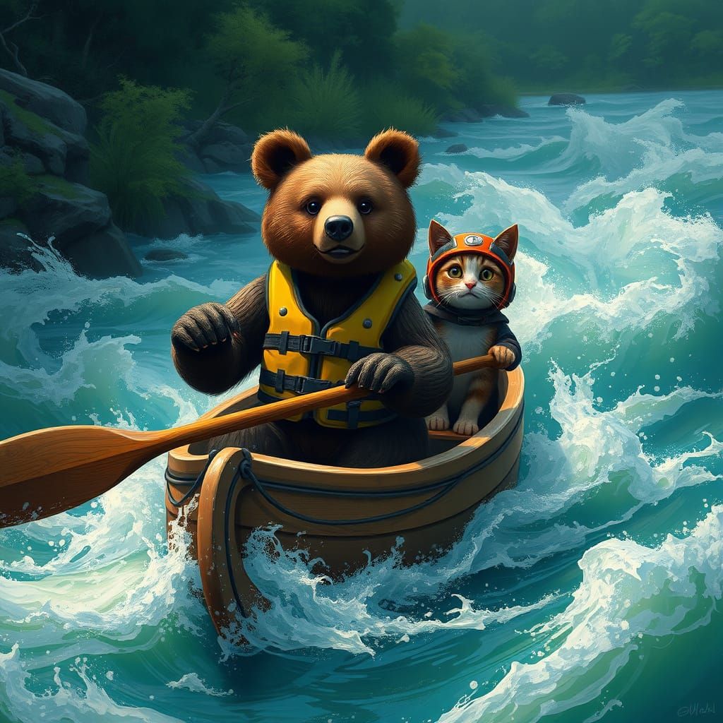 Bear and Cat's Whitewater Adventure