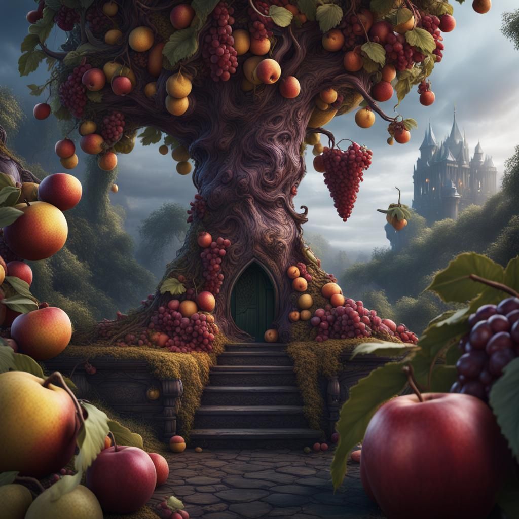 Fantastical Forbidden Fruit Still Life