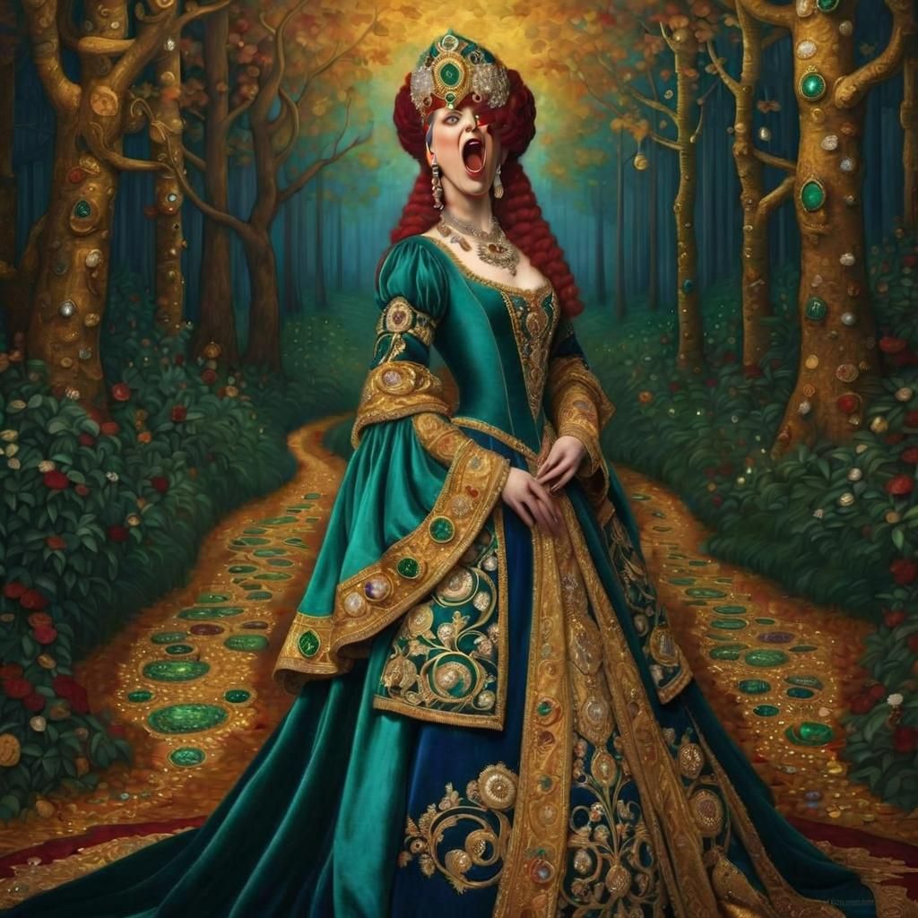 Opera Singer in Norman Rockwell Style