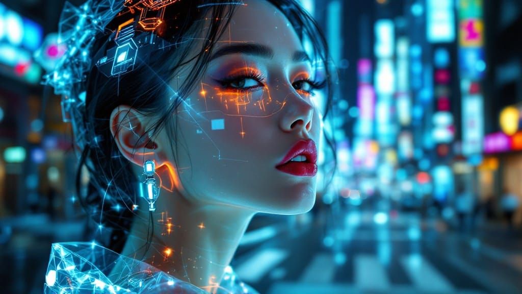 Hyperlucent Pin-Up in Transparent Neoclassical Style