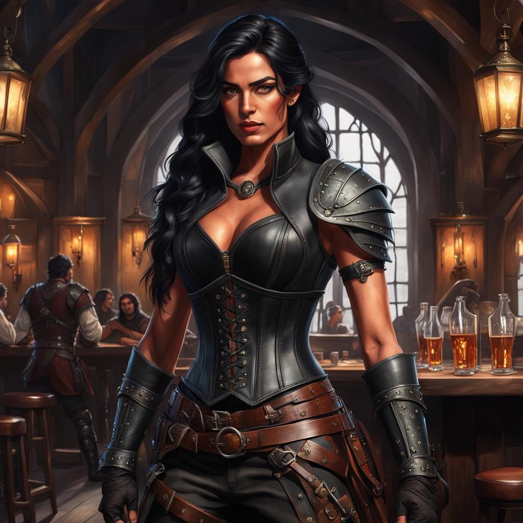 Scandinavian Rogue in D&D Tavern: Hyperrealistic Concept Art