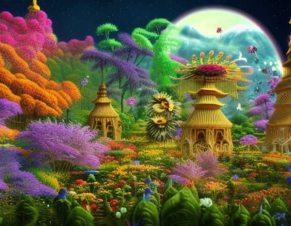 Intergalactic Flower Festival in Epic 3D Graphics