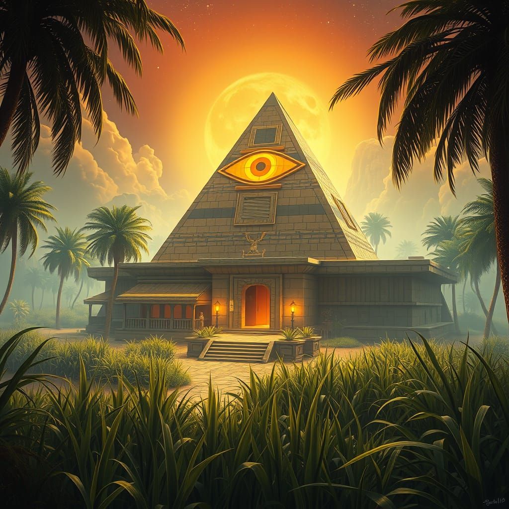 Mystical Protoegyptian Village in a Lush Paradise of Reeds