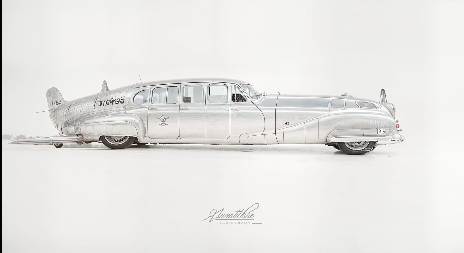 Metallic Silver Car in Douglas DC-3 Style