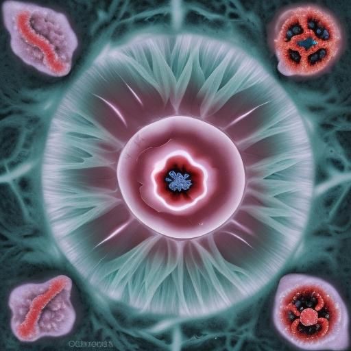 Microscopic Germ: A Colorful Virus Illustration