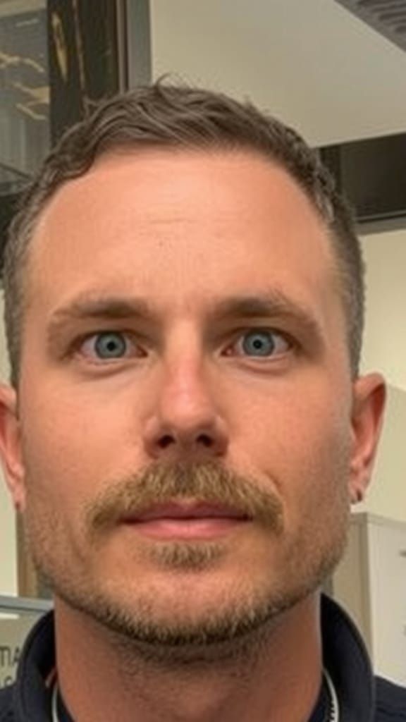 Chiseled Male Figure in Warm, Moody Lighting