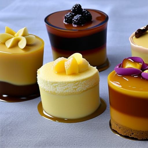 Delicious Caramel Dessert Still Life