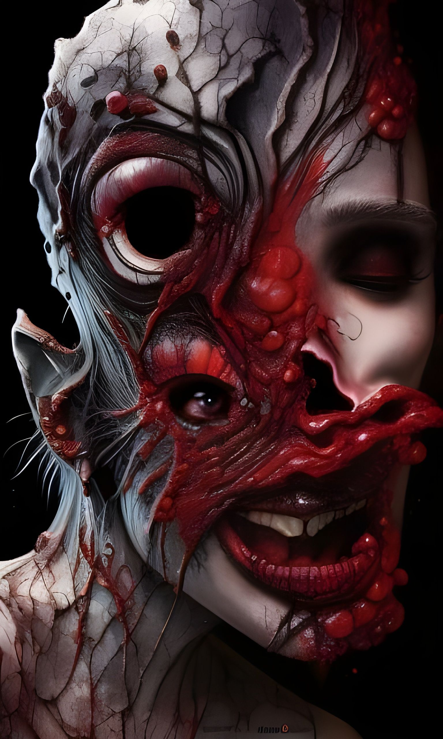 Grotesque Cake for a Ghost in Chiaroscuro Style