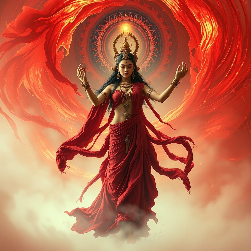 Surreal Digital Art of Chinnamasta: Ego Sacrifice and Spirit...