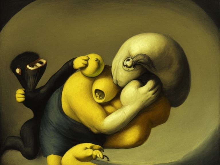 Lemongrab Devouring Lemongrab: Goya-esque Horror