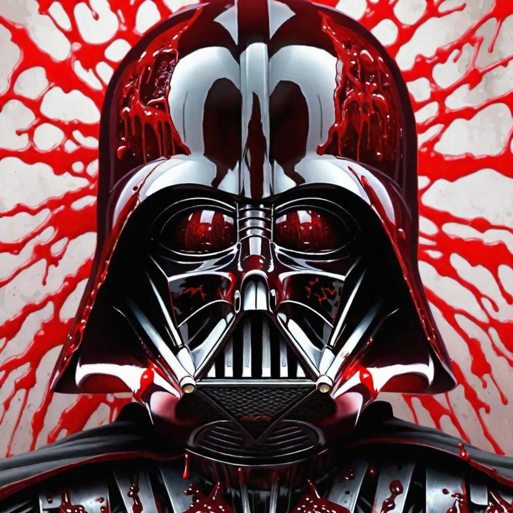 Biopunk Darth Vader in Hyperrealistic Detail