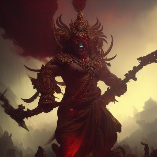 Ravana in Dark Fantasy Style, 8k Resolution