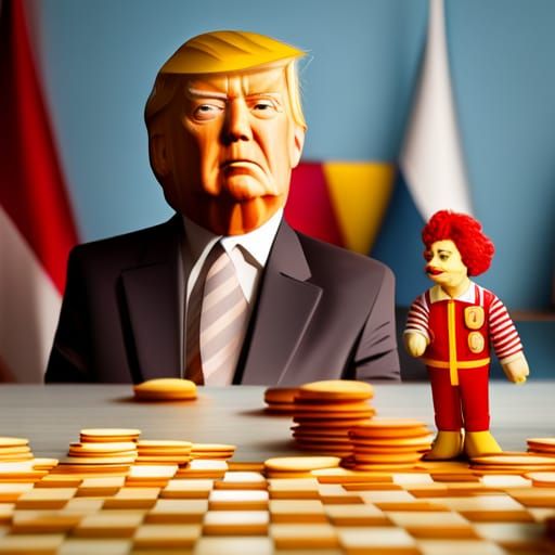 Ronald McDonald and Donald Trump: Digital Art