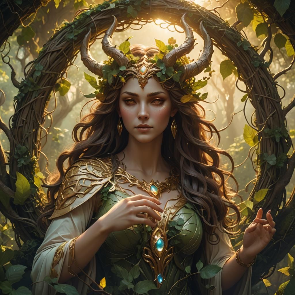 Gaia: Earth Goddess Oversees Creation in Fantasy Art