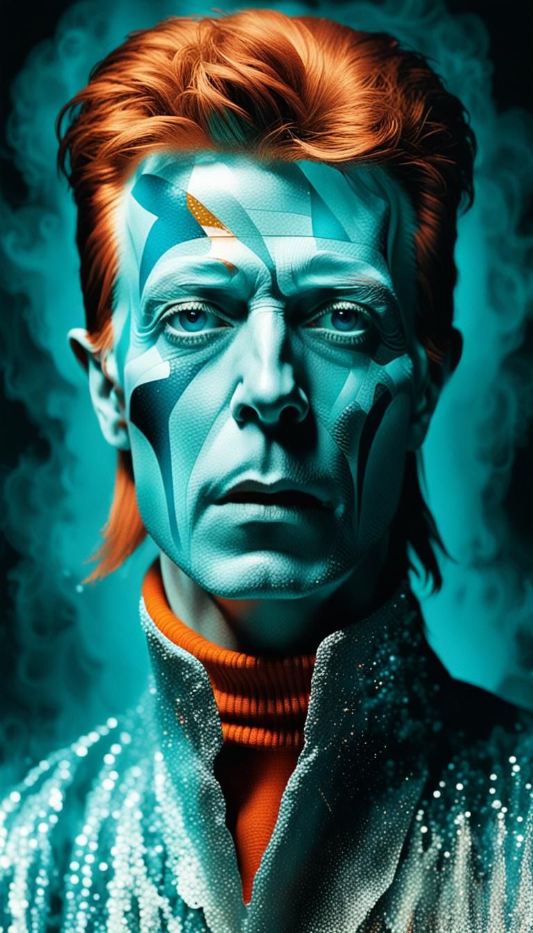 David Bowie as Cloud: Surrealist 70s Portrait