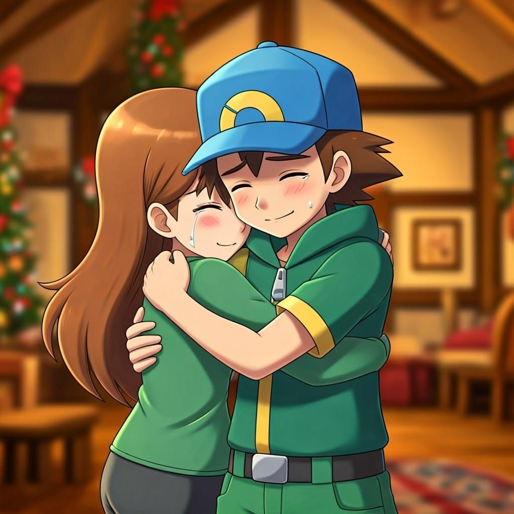 Joyful Pokémon Trainer Surrounded by Love and Celebration