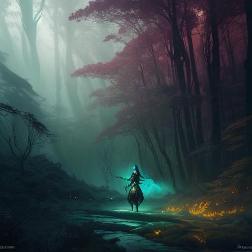 Mystical Forest Transformation in Golden Hour Light