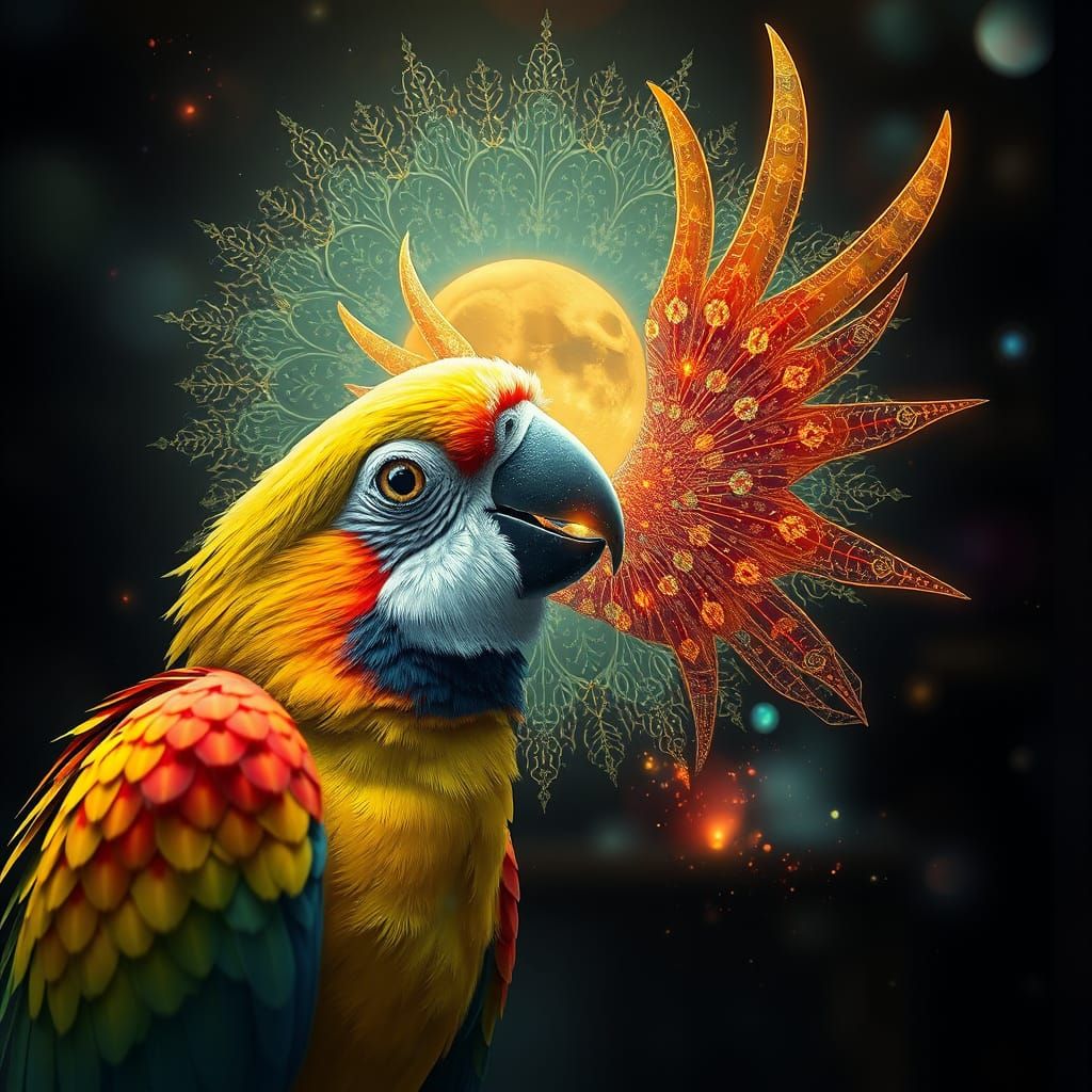 Parrot Gestalt: Surreal Biological Magical Realism