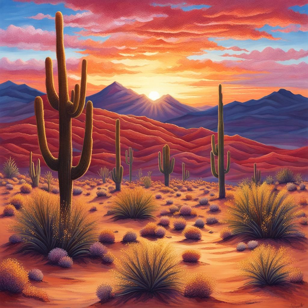 Desert Sunrise Landscape