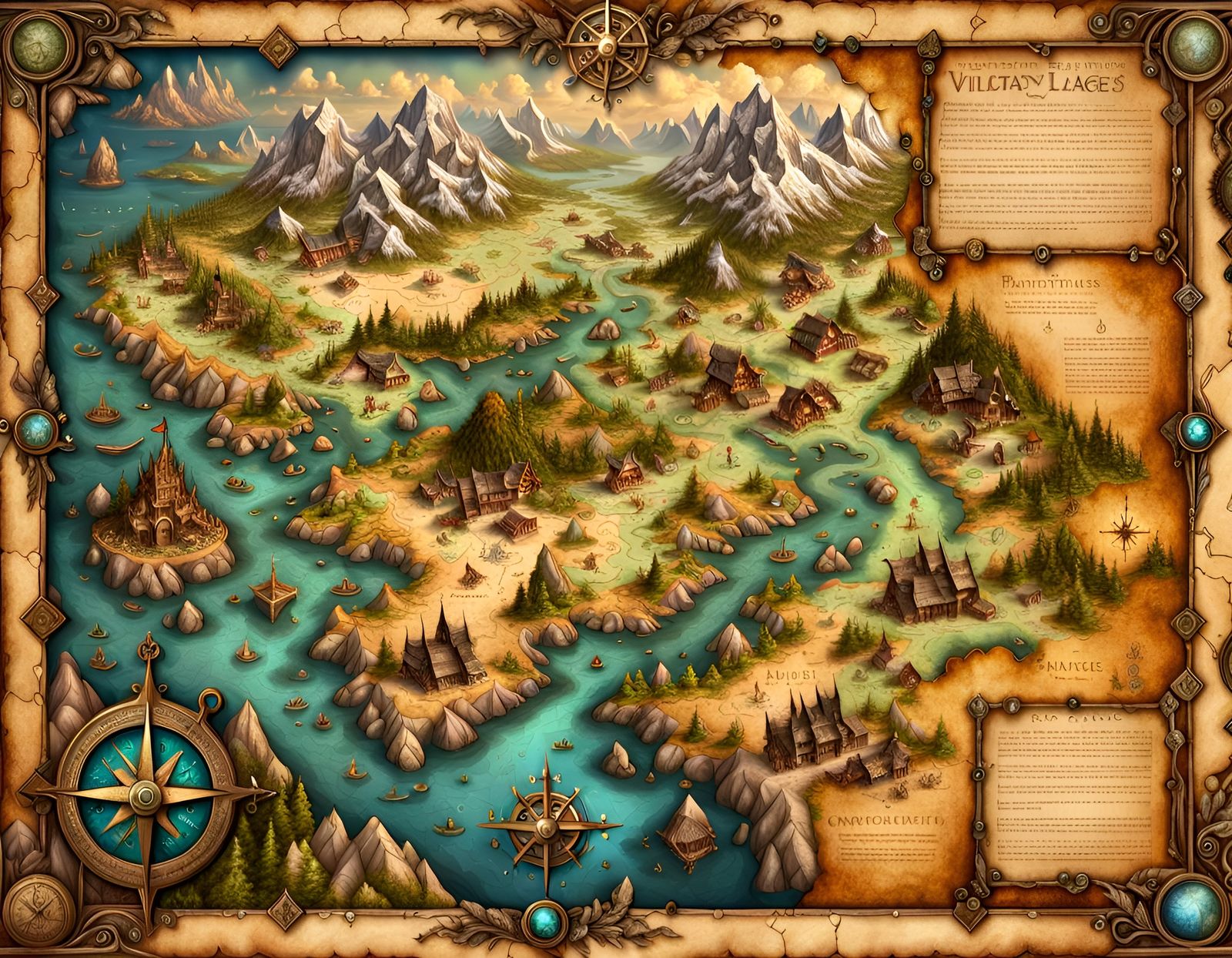 Fantasy Map - East of Harvillian in the lands of ElCelador