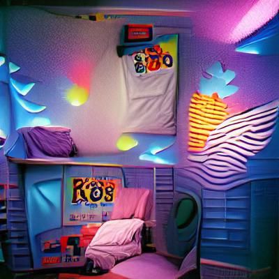 Retro 90s Kid's Bedroom: A Nostalgic Scene
