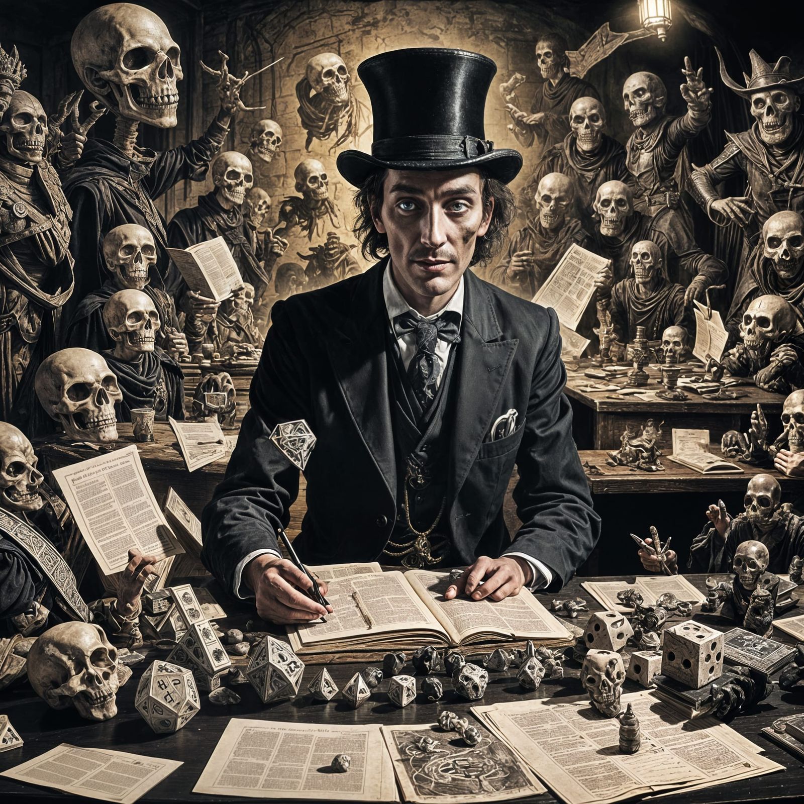 Death as a Dungeon Master in a Surreal D&D Setting