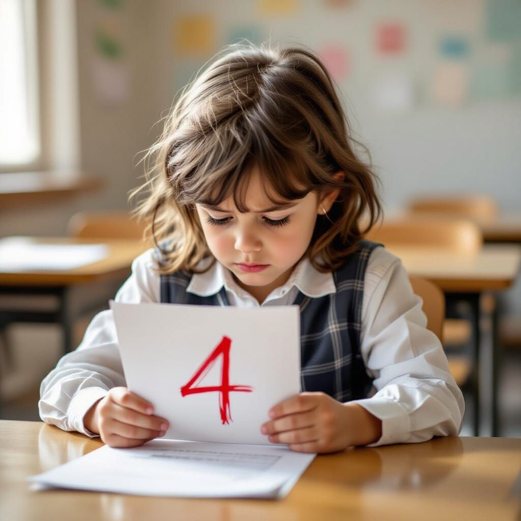Child's Disappointment Over Poor School Grade
