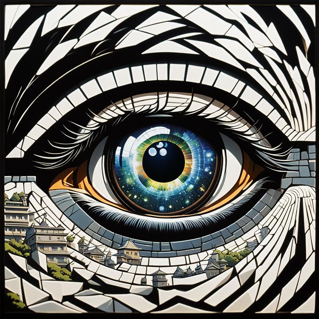Escher Eye: Anime Meets Professional Photography