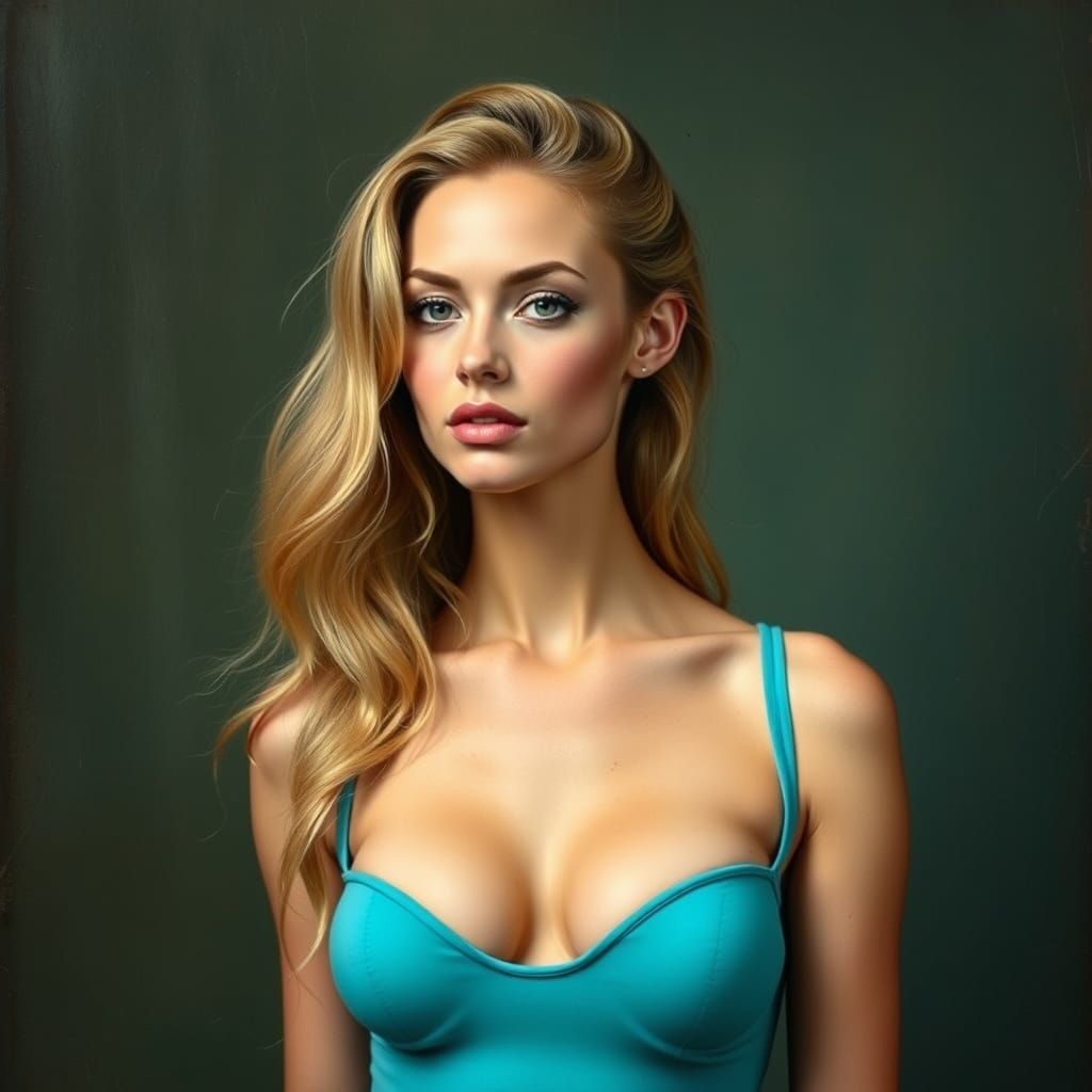 Supermodel in Leotard: A Rembrandt-Style Portrait