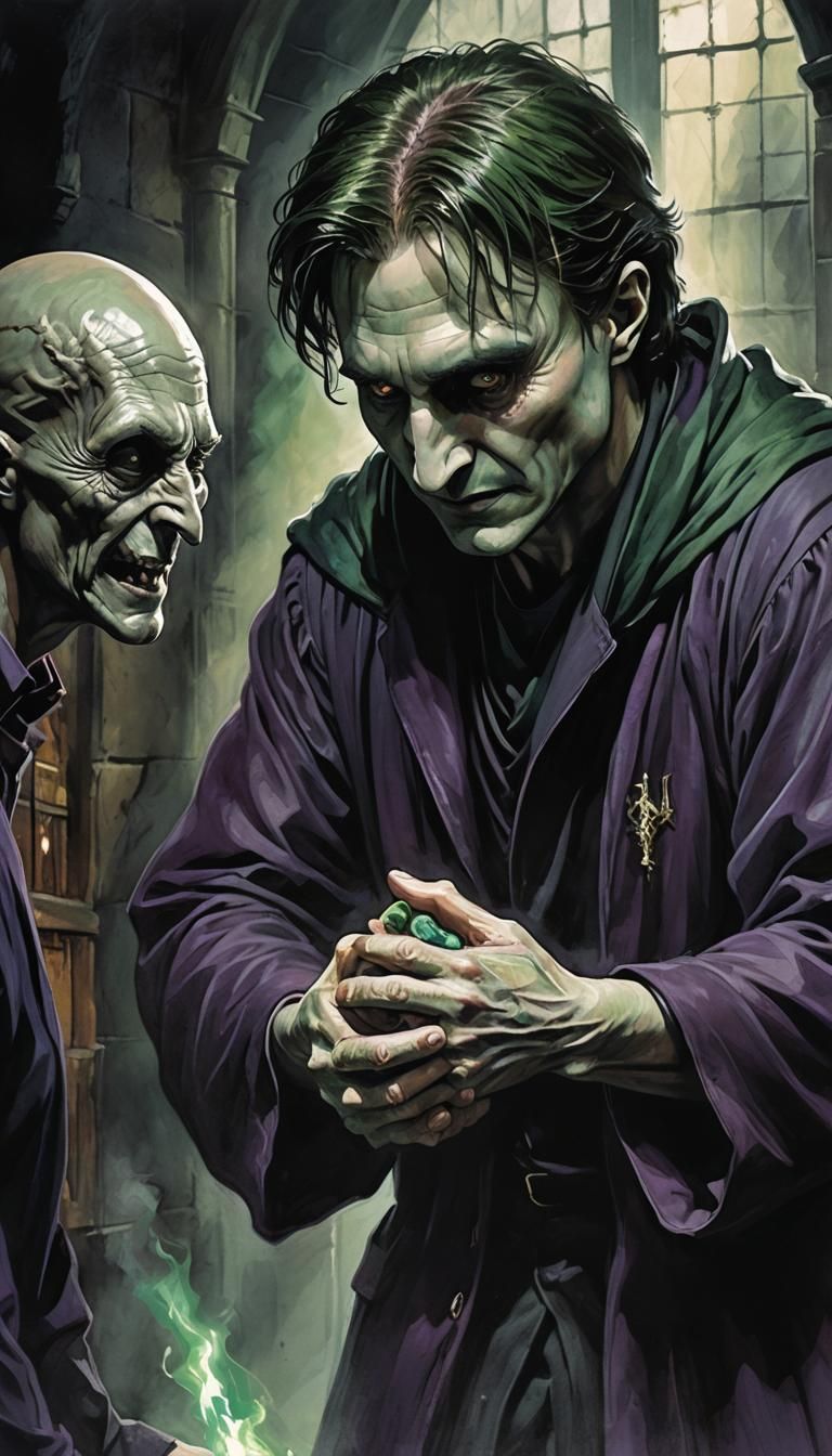 Harry Potter's First Encounter: Dark Fantasy Art