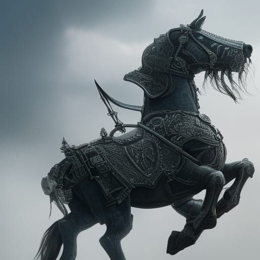 Armored Horse in Epic Digital Painting