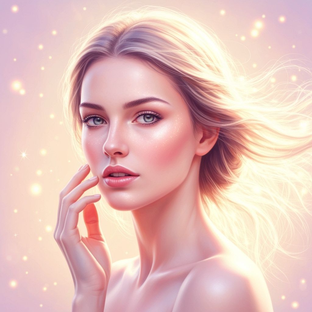 Ethereal Woman Portrait With Soft Pastel Light