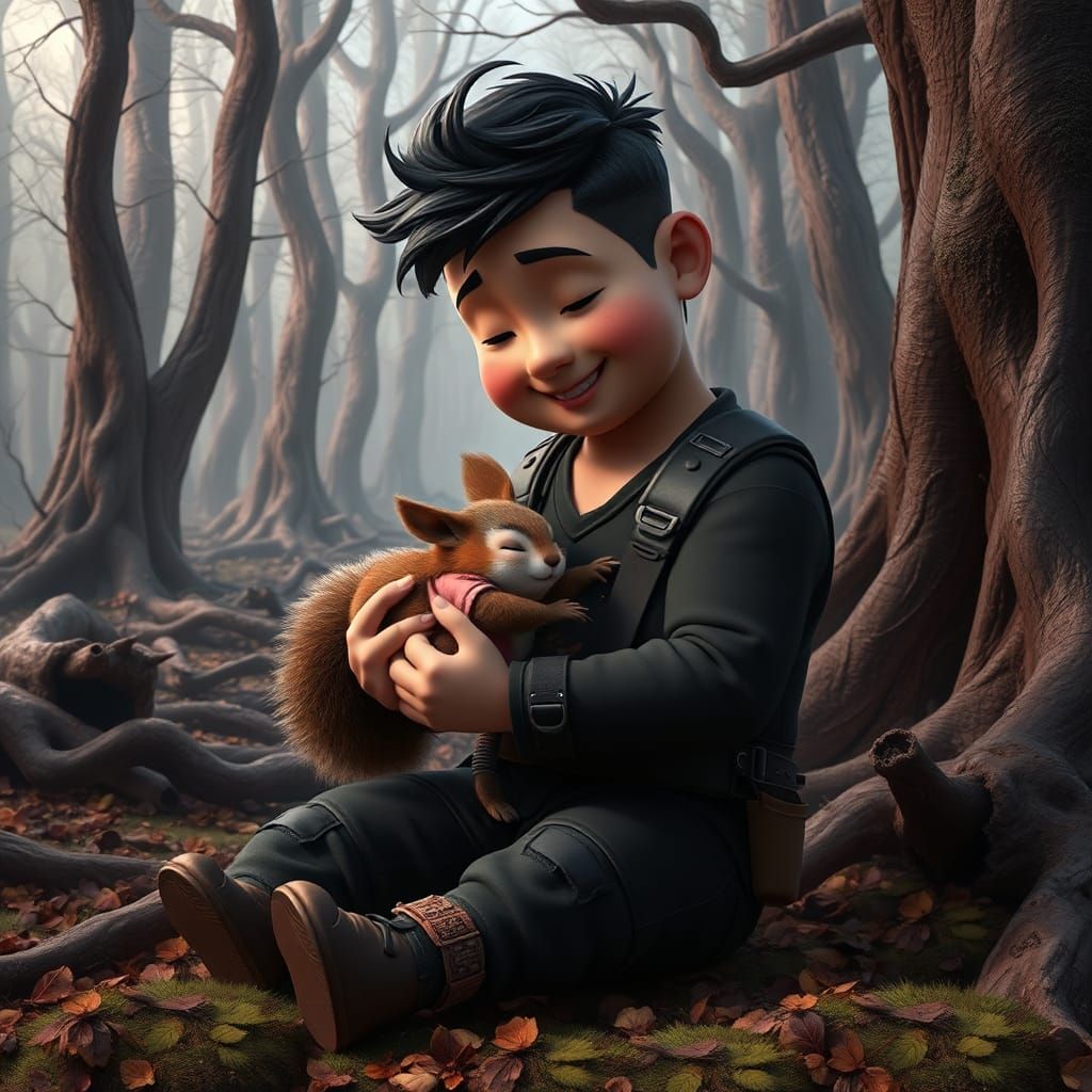 Rescuer of Squirrels: Fantasy Concept Art