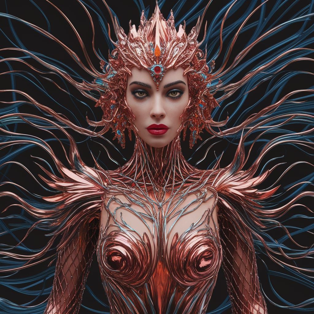 Glamorous Amber Castle with Abstract Texture