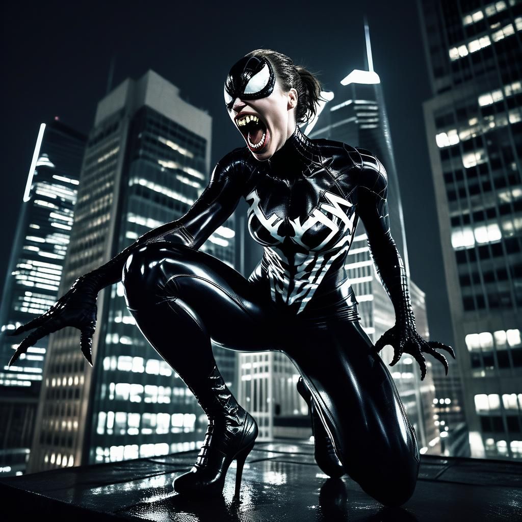 Venom in Gleaming Latex, Cinematic Film Still
