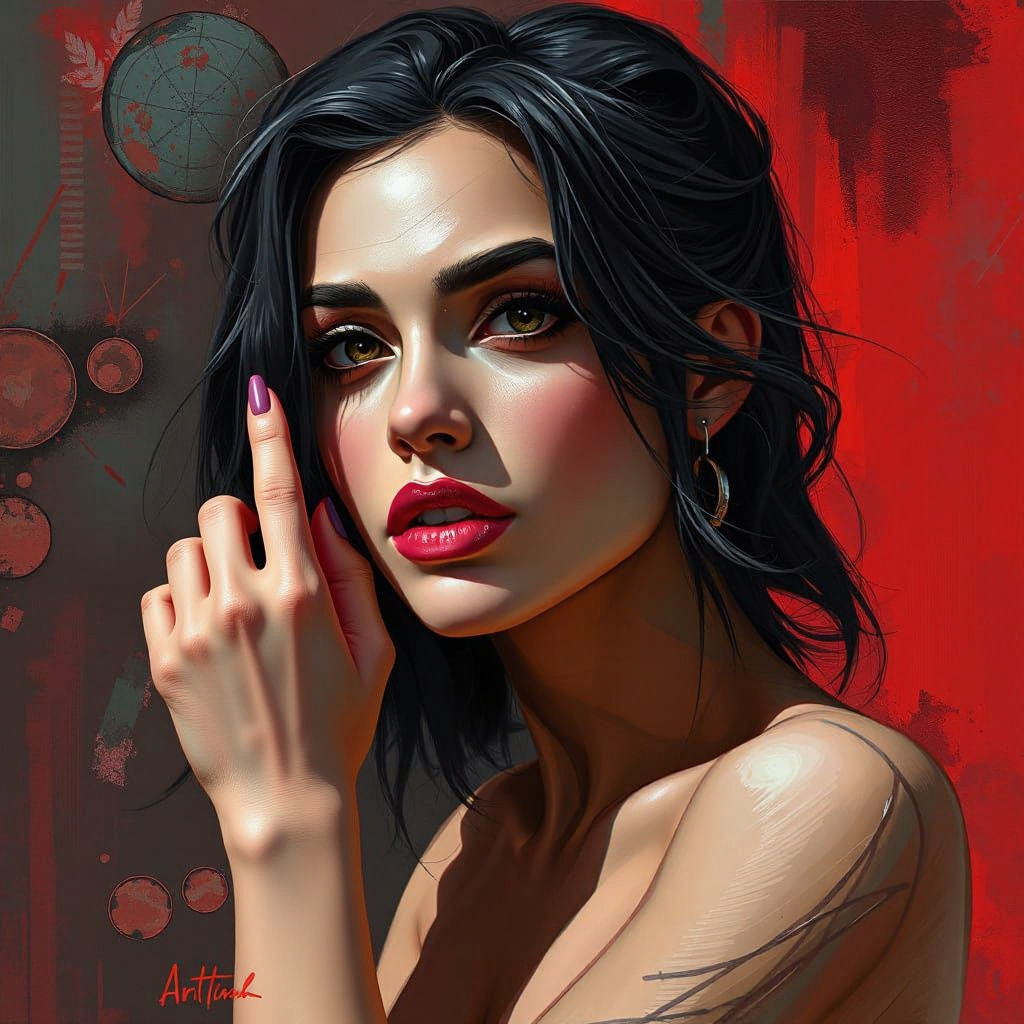 Beautiful Woman: Digital Painting by Artgerm and Loish