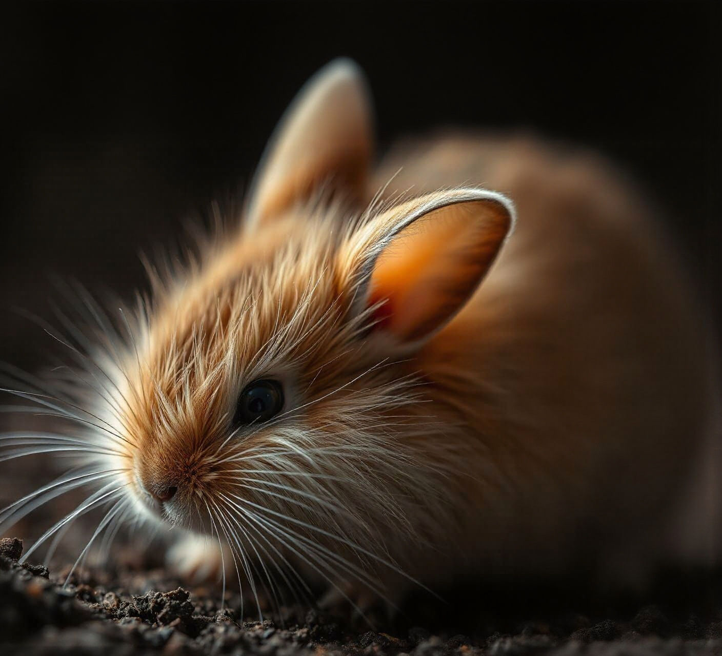 Detailed Macro Photograph of a Dust Bunny