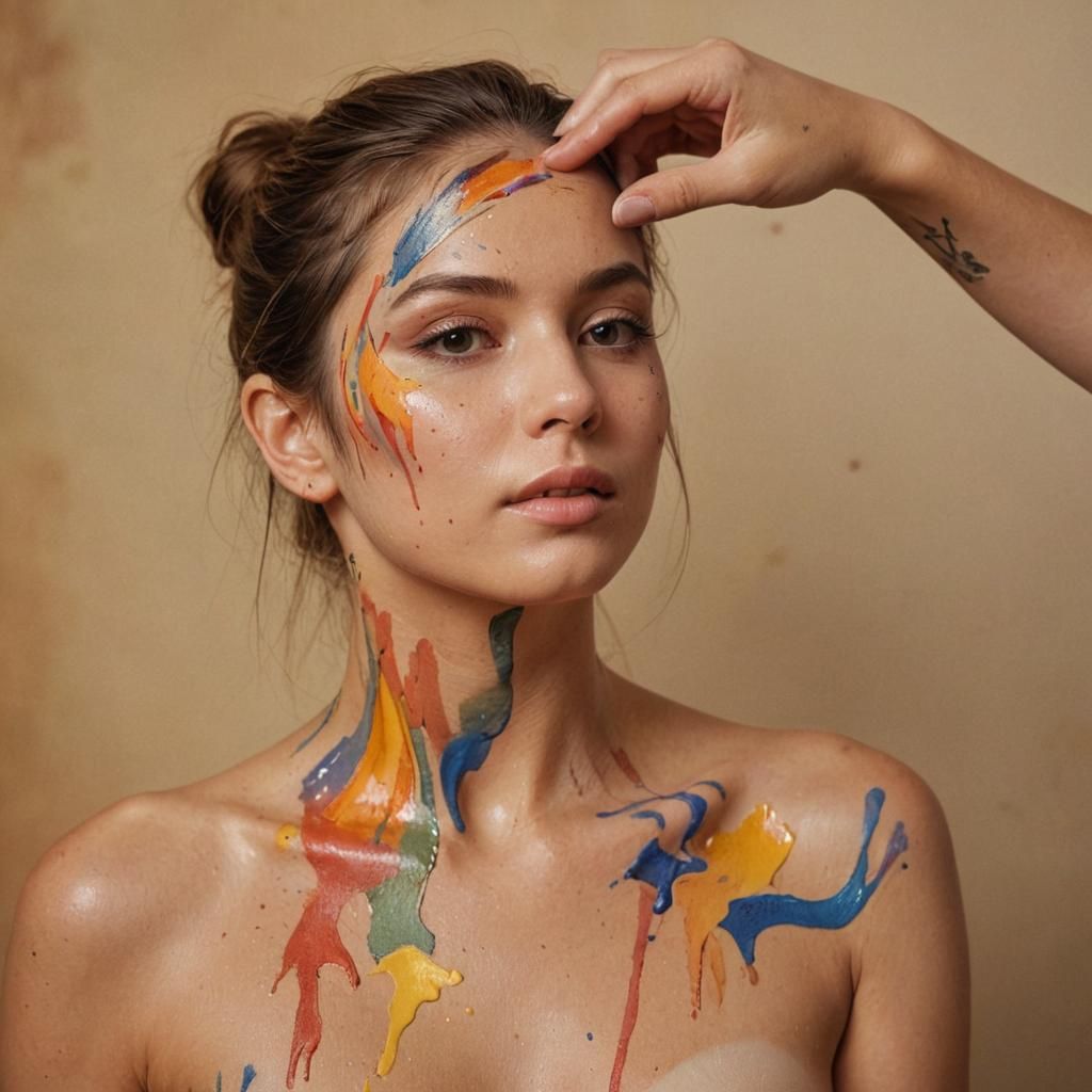 Hyperrealistic Body Painting Art on Full Body Model