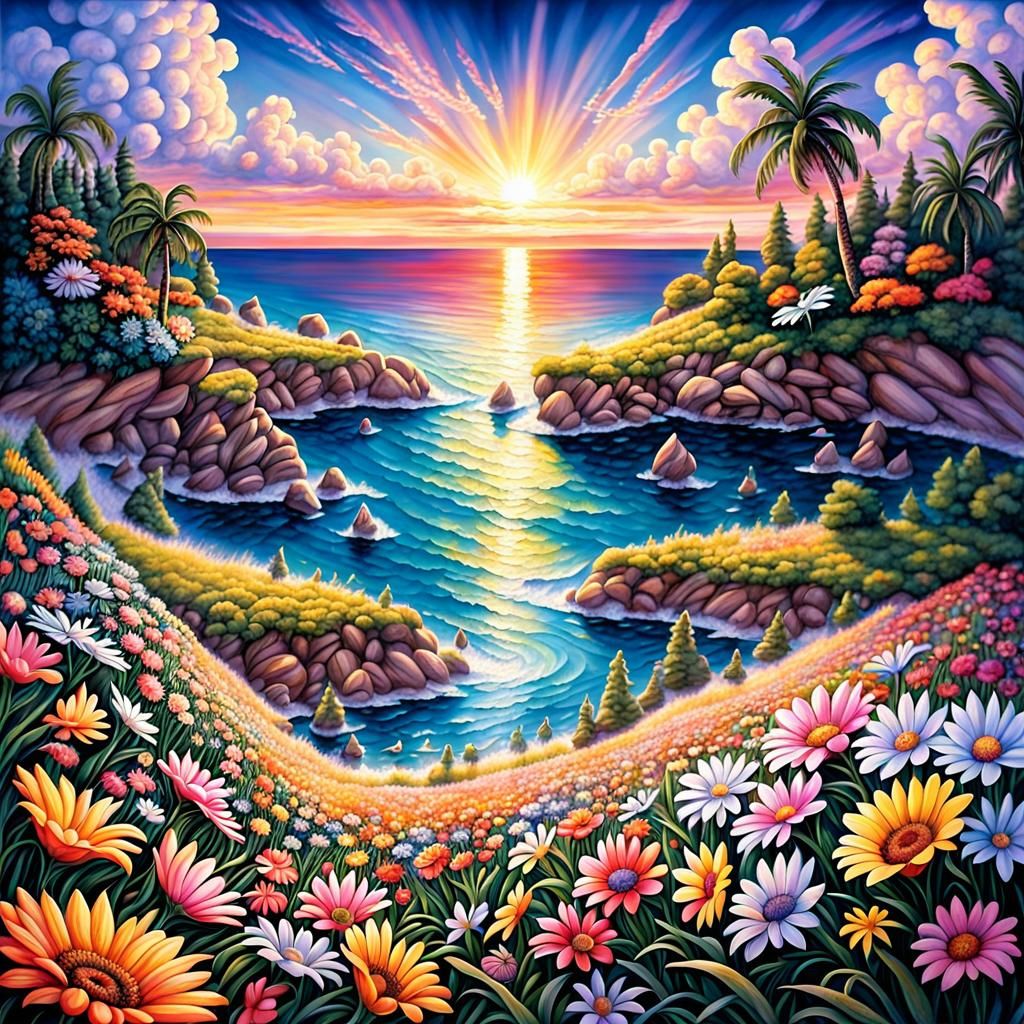 Oceanside Flowers: A Visionary Impression