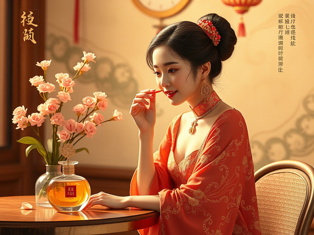 Perfume Ad: Pink Floral Fragrance for Women