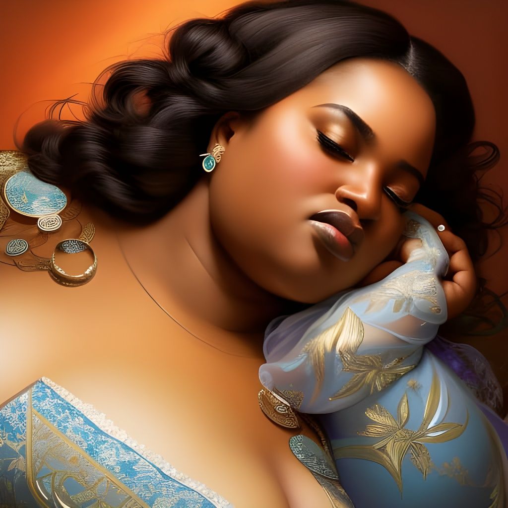 Pregnant African Queen Portrait in Digital Art Style