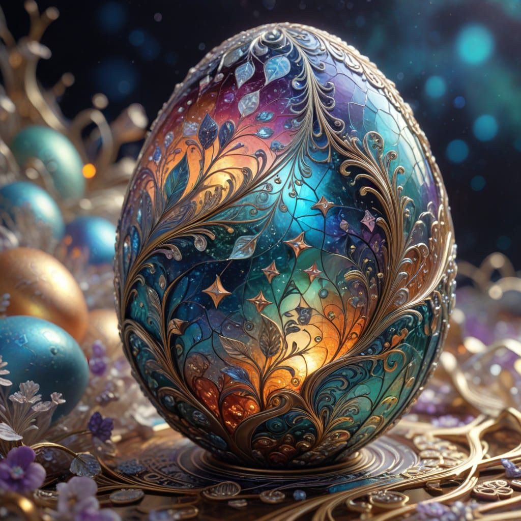 Ethereal Crystal Easter Egg in Goose-Crystal Style