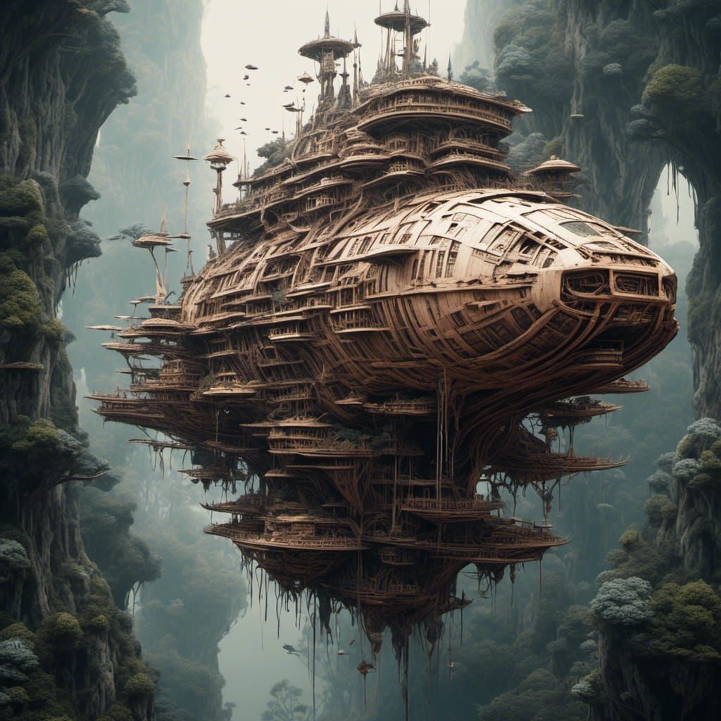 Biological Spaceship Flying in Space